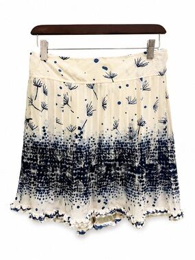 Poupette St. Barth Ivory Skirt with Navy Floral and Dot Print Lge top sold sep